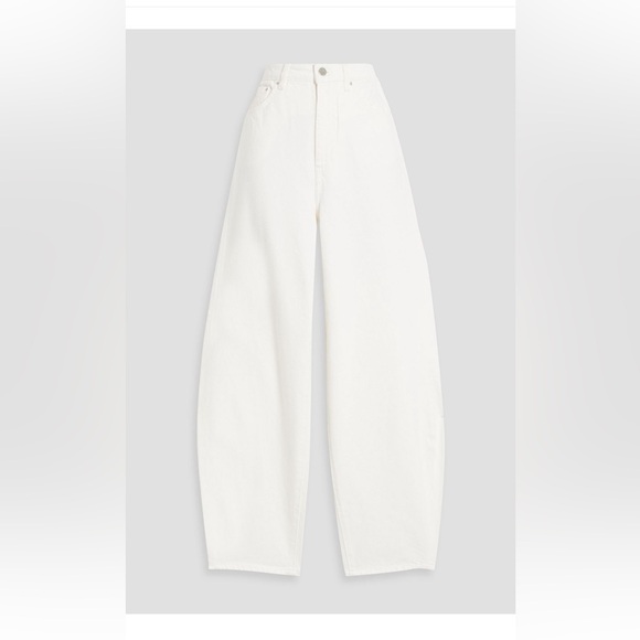 Toteme Denim - Toteme White High-Rise Wide-Leg Jeans
